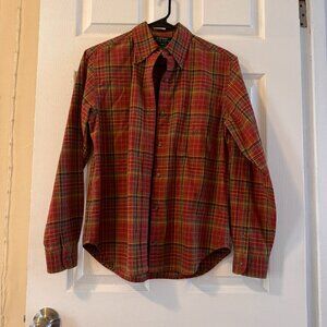 Retro Ralph Lauren Traditional Country Plaid Cotton Shirt Size P/M